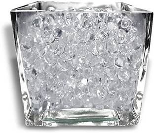 Keedoz Crystal Soil Water Beads White Transparent - 80 Grams Pack of 10000 Pieces (Approximately)