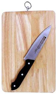 Eonee Wooden Non-Slip Hanging Cutter Board with Knife Vegetable & Fruit Chopper