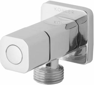 KOHLER 76389IN-9-CP Brass Angle Valve, Stop Cock with Wall Flange, Chrome Finish Stop Cock Faucet