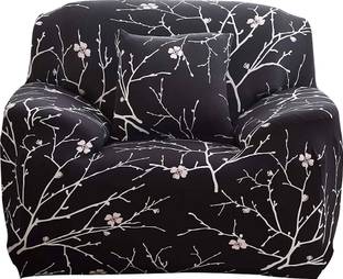 HOUSE OF QUIRK Polyester 1 Seater Sofa Floral Cover