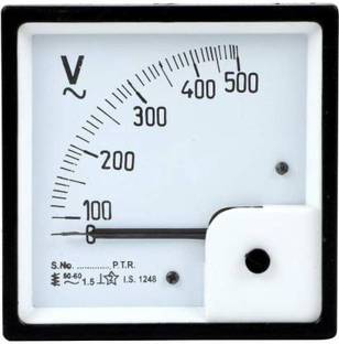 Madhav Control Panel AC Analog Voltmeter 72 mm 0-500v Volt meter Voltmeter