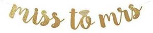 Balloons Miss to Mrs Glitter Banner for Bachelorette Decoration Or Bride to Be Banner