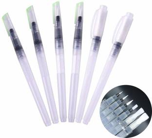 सबहज़ ट्रेडिंग 6 Sizes Water Brush Pen for Watercolor Calligraphy Drawing Tool Marker 6 pcs Set