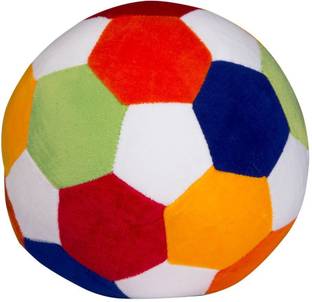 FunBlast Plush Soft Rattle Ball Toy Multicolour Mini Basketball Toys for Kids  - 14 cm