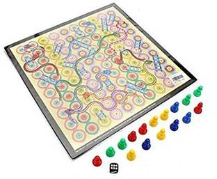 Ratnas Classic Strategy Game Little Snakes and Ladders with Ludo Strategy & War Board Game
