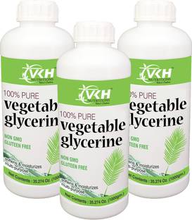 VKH Nutritions 100% PURE VEGETABLE GLYCERIN 1KG-PACK OF 3