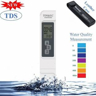 SHAPURE Digital Water TDS EC and Temperature (3 in 1) Meter, Purity Tester, ATC Function, 1ppm Resolution, 0-9990 ppm Digital TDS Meter