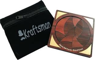 Kraftsman Portable Game Ball Puzzle 10 pieces for Kids and Adults for all age groups | Travel Pouch Included