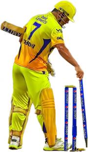 DivineDesigns 41 cm MS Dhoni Sticker ( Size :- 41 X 69 cm ) Self Adhesive Sticker