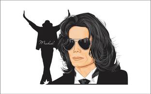 DivineDesigns 56 cm Michael Jackson Sticker ( Size :- 31 X 22 inch ) Self Adhesive Sticker