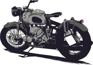 DivineDesigns 56 cm Royal Bike Sticker ( Size :- 76 X 56 cm ) Self Adhesive Sticker