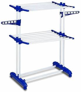 PARASNATH Stainless Steel Floor Cloth Dryer Stand Prime Steel Mini Poll Clothes Drying Stand with Breaking Wheel System- Made in India