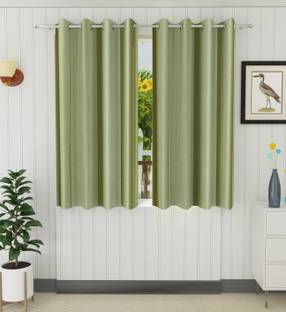 Tanishka Fabs 152 cm (5 ft) Polyester Semi Transparent Window Curtain (Pack Of 2)