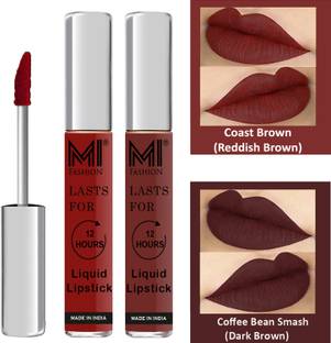 MI FASHION Liquid Lipstick Combo Set of 2 |Matte|Waterproof|Kiss Proof|Long Lasting| and |Made in India| Code-478