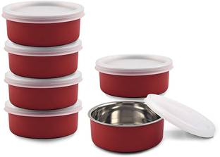ATMAN BOX SET WITH PACK OF 6 CONTAINER STAINLESS STEEL TIFFIN BOX 6 Containers Lunch Box