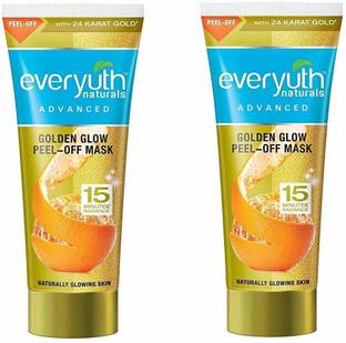 Everyuth Naturals Golden Glow Peel-Off Mask With 24K Gold (50gms × 02qty), For instant Fairness and Golden Glow