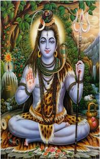 God Shiva Wall Poster For Room With Gloss Lamination M29 Paper Print