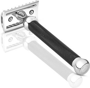 Pink Woolf Open Comb Double Edge Safety Razor (Black) OC70, Good for Experienced Shavers, Men