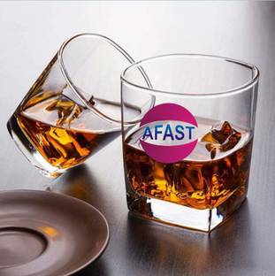 AFAST (Pack of 2) New Stylish Transparent Drinking Glass (Set Of 2), 195Ml- GH43 Glass Set Water/Juice Glass