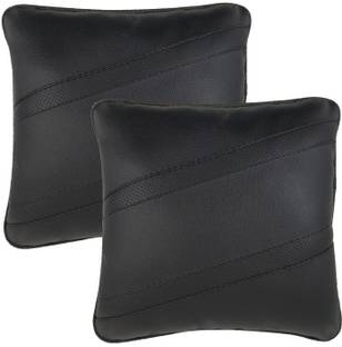 Infinity Fox Black Leatherite Car Pillow Cushion for Universal For Car