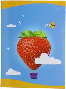 NAVNEET Youva Soft Bound 18x24 cm Book-size Notebook Red & Blue With Gap 172 Pages