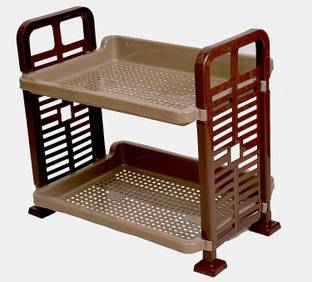 mastBus (Set of 1) Coke Table Stand With 2 Rack | Stand | Rack | Organizer Storage Box Plastic Wall Shelf