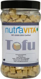 Nutra Vita Freeze Dried fine Tofu Cubes (SOYA Paneer) Made from Best Quality Tofu ,Packed in Food Grade Reusable PET Bottle 100 g
