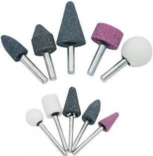 tool trust 10 PcsMounted Stone Grinding Wheel Head(1/4 inch & 1/8 inch) Rotary Bit Set