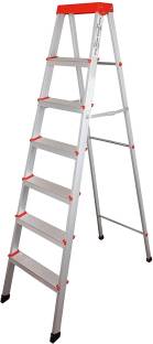 PARASNATH EasyDay 6 Step Light Weight Aluminium Step Heavy Duty Folding Ladder Aluminium Ladder