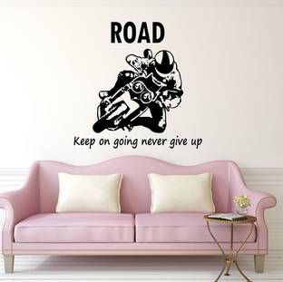 Wallzone Bike Rider Medium Vinyl Wallsticker ( 70 cm x 70cm)