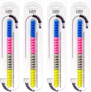 BBS PRO ( 16 Pieces ) Android & iPhone Charger Cable Protector Cable Protector (Multi Color) Cable Protector