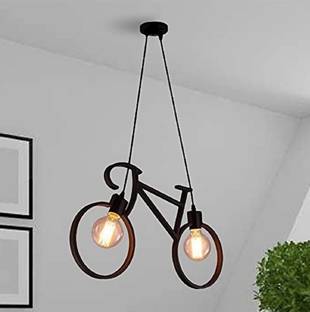 KRYSTALS Light Metal Antique Cycle Shape for Home Decor Living Room (Bulb not Included) Pendants Ceiling Lamp
