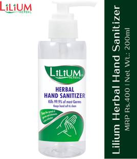 LILIUM Herbal , Pump, 200ml, Pack of 1 Hand Sanitizer Pump Dispenser