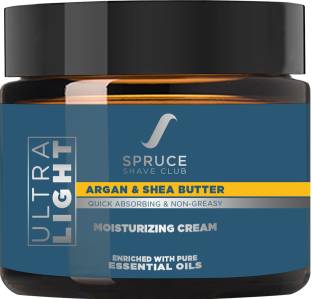 SPRUCE SHAVE CLUB Moisturizing Cream For Men | Ultra light & Non Greasy | With Argan Oil & Shea Butter