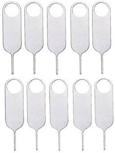 BUMTECH ( Pack of-10 pcs) SIM-Card-Tray-Open-Eject-Pin-Removal-Tool-Needle-Opener-Ejector-for-All-Phones- Sim Adapter (Steel) Sim Adapter
