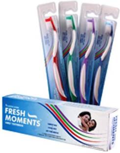 fresh moments Toothbrush (pack of 4) Extra Soft Toothbrush