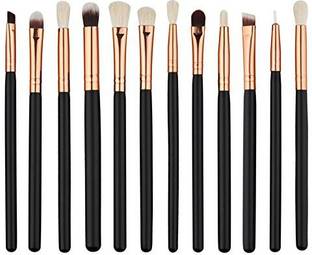 ANJOU Makeup Brush Set, black (Pack of 12)