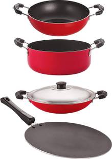 NIRLON Non Stick Kitchen Cooking Gift Item, CT12_KD11_AC_CS24 Non-Stick Coated Cookware Set