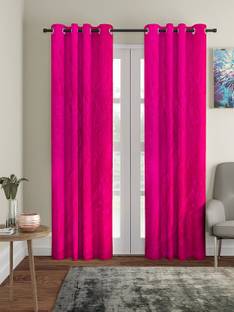 Cortina 210 cm (7 ft) Door Polyester Room Darkening Curtain (Pack Of 2)
