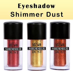 VOZWA Eyeshadow Shining Shimmer Dust 6g- (Marron, Gold, Copper) 6 g