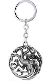 RAJ Game Of Thrones Targaryen 3 Headed Dragon Keychain Key Chain