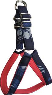 BODY BUILDING Good Quality Nylon Padded 1 inch Blue Military Dog Body Cross Dog Standard Harness