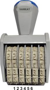 Samrat 6 DIGIT STAMP (NUMBRING STAMP ) RUBBER STAMP