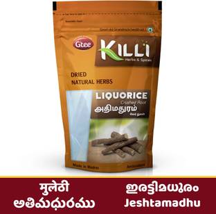KILLI Liquorice | Adhimadhuram | Mulethi | Atimadhuramu | Jeshtamadhu Root Crushed, 100g