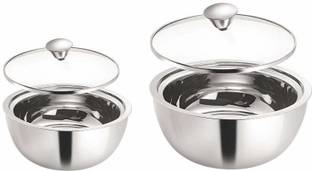 BOROSIL Pack of 2 Serve Casserole Set