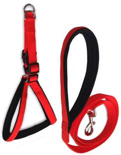 PEDIGONE Good Quality Red Black Puppy Body Harness 1.5m Lengthy Dog Harness & Leash