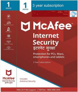 McAfee Internet Security 1 User 3 Years
