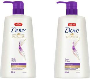 DOVE Daily Shine Shampoo, 650ml (Pack Of 2)