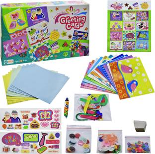 Ekta Make your own greeting cards Craft Kit for kids - Create 12 Fabolous ready to make cards! DIY - Do it yourself buy online gift item
