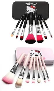zukrave High quality makeup brush set pink and black